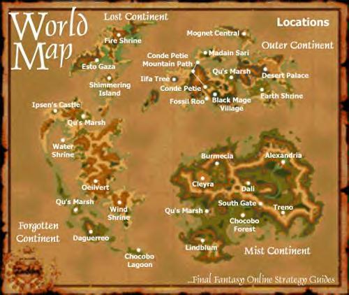 Final Fantasy Ix Ffix Ff9 World Map