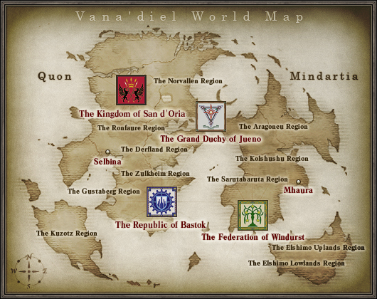 Final Fantasy XI Worldmap